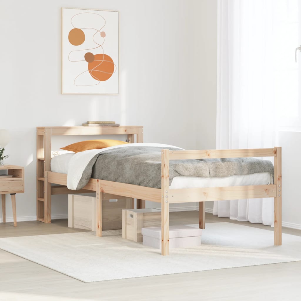 Estructura Cama Con Cabecero Madera Pino