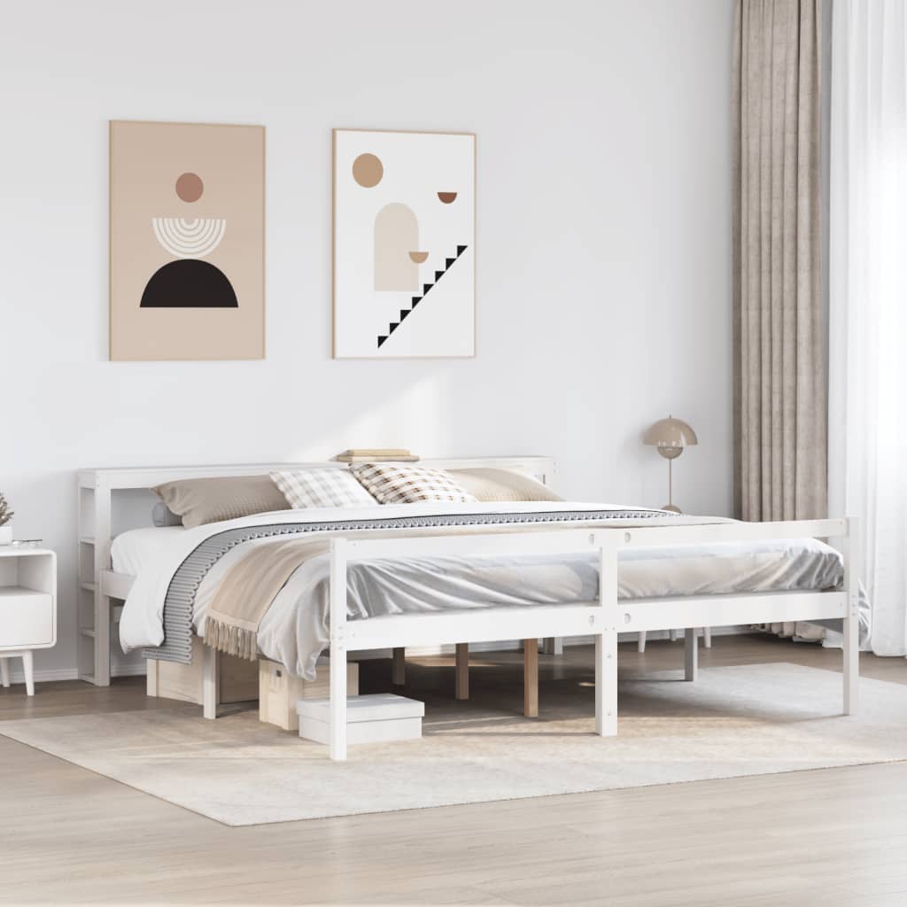 Estructura Cama Con Cabecero Madera Pino
