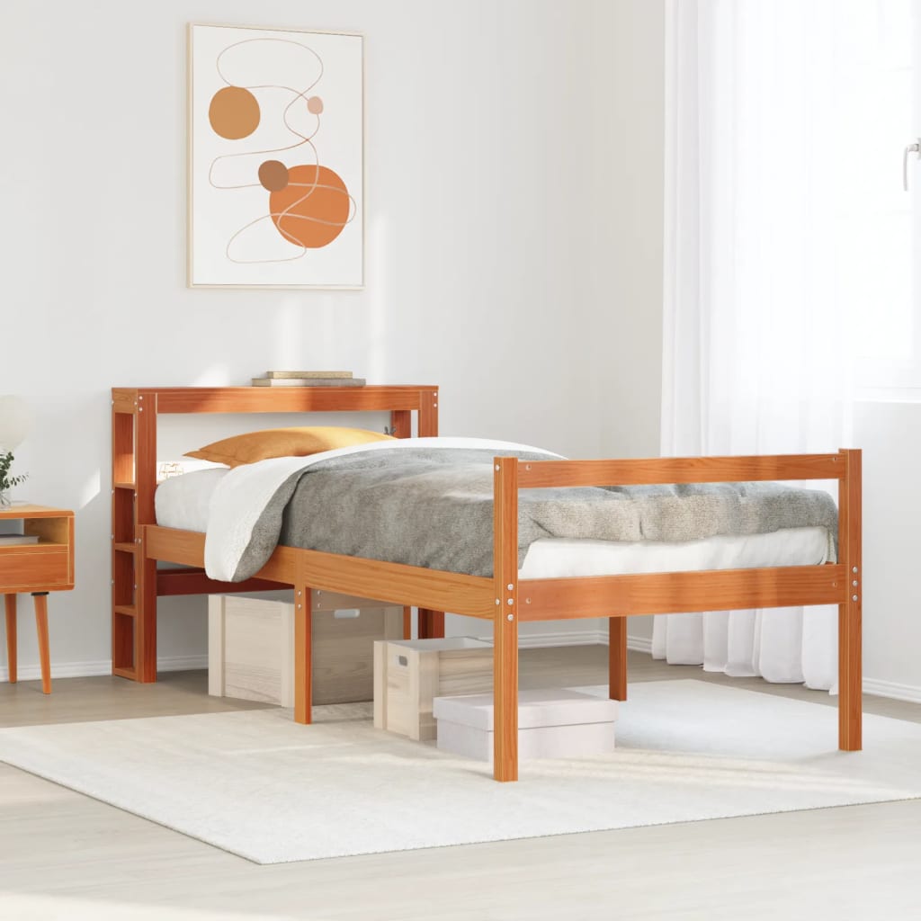 Estructura Cama Con Cabecero Madera Pino