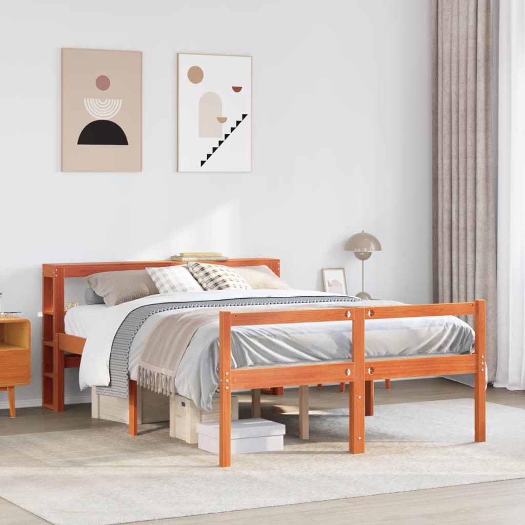 Estructura Cama Con Cabecero Madera Pino