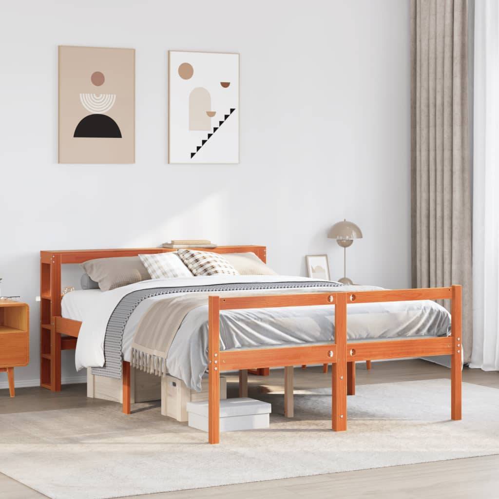 Estructura Cama Con Cabecero Madera Pino