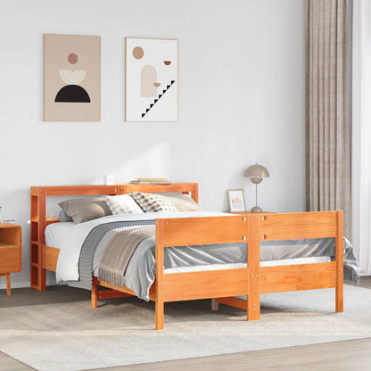 Estructura De Cama Sin Colchón Madera Maciza Blanca