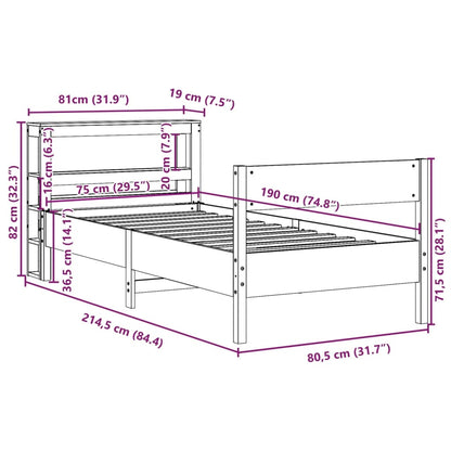 Estructura De Cama Sin Colchón Madera Maciza Blanca