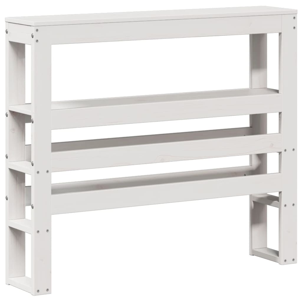 Estructura De Cama Sin Colchón Madera Maciza Blanca