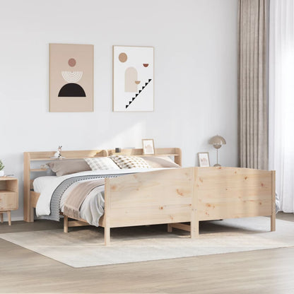 Cama Sin Colchón Madera Maciza Pino
