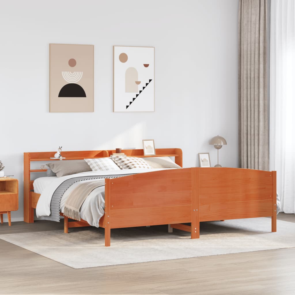 Cama Sin Colchón Madera Maciza Pino
