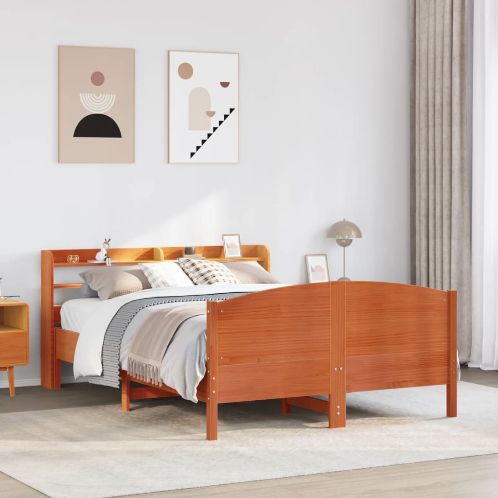 Cama Sin Colchón Madera Maciza Pino