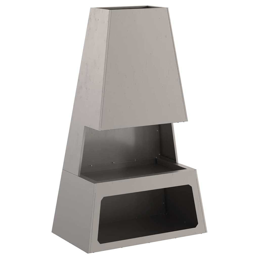 Hoguera Marrón 60 X 35 X 100 Cm Acero Autopatinable