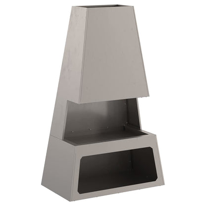 Hoguera Marrón 60 X 35 X 100 Cm Acero Autopatinable