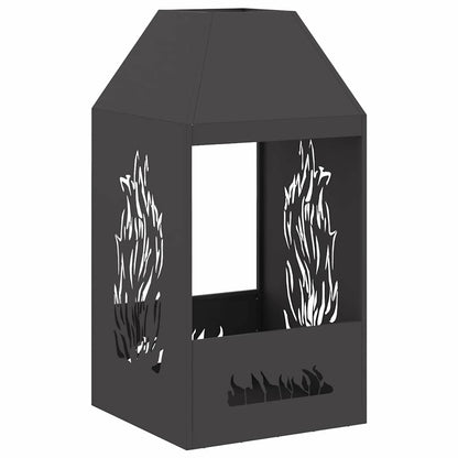 Hoguera Negro 50 X 50 X 100 Cm Acero