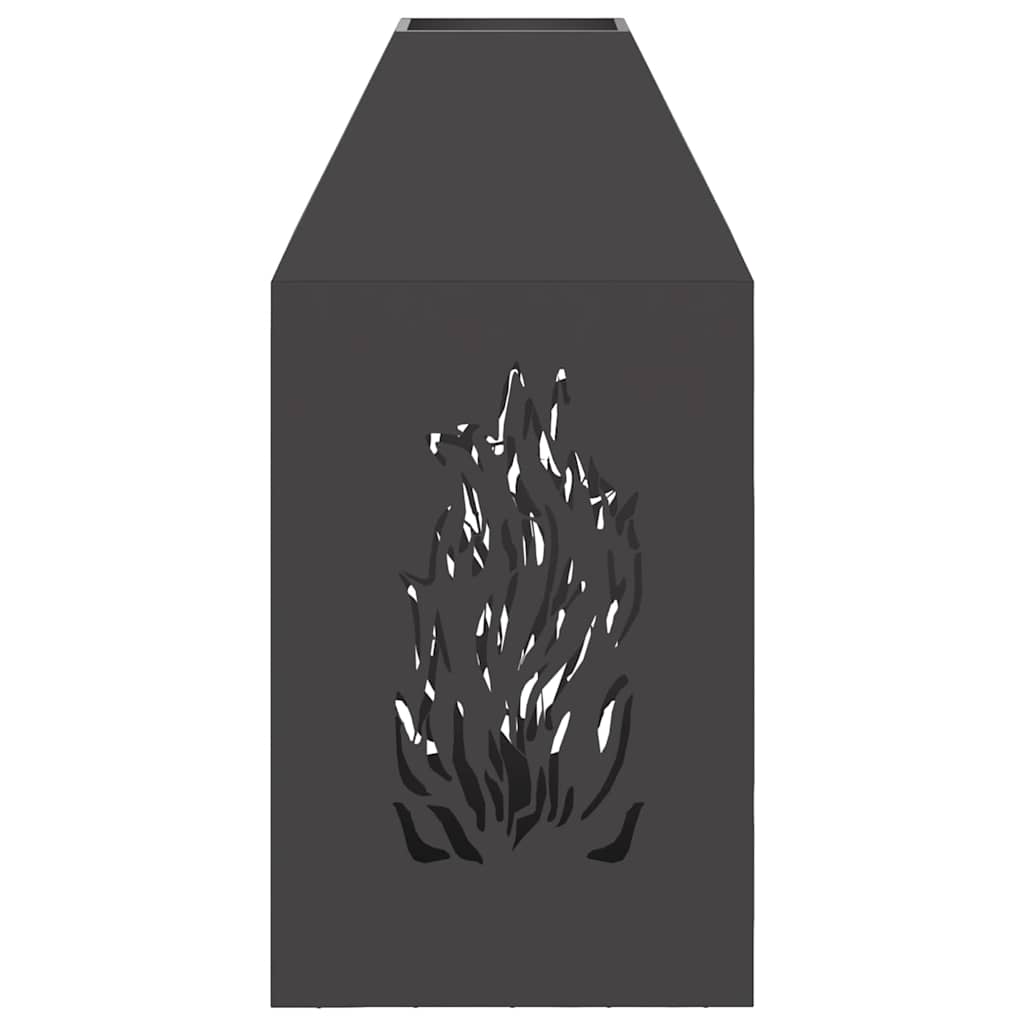 Hoguera Negro 50 X 50 X 100 Cm Acero