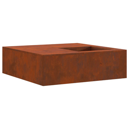 Hoguera Marrón 100 X 100 X 30 Cm Acero Autopatinable