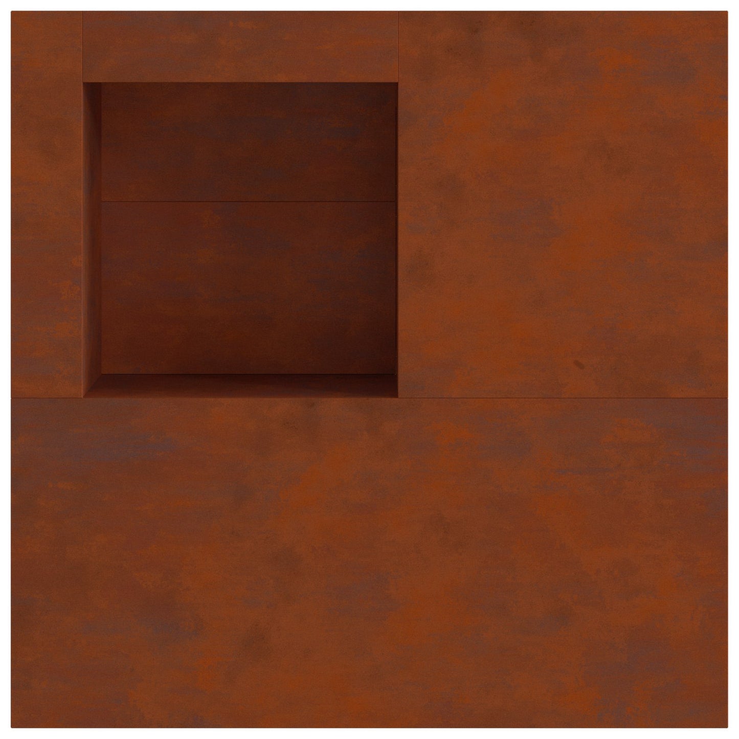 Hoguera Marrón 100 X 100 X 30 Cm Acero Autopatinable