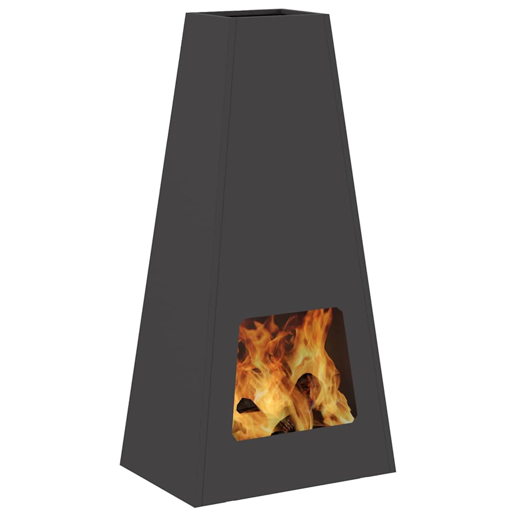 Hoguera Negro 50 X 35 X 100 Cm Acero