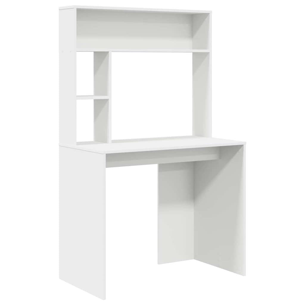 Escritorio Con Estante 91 X 50 X 149 Cm Madera De Ingeniería