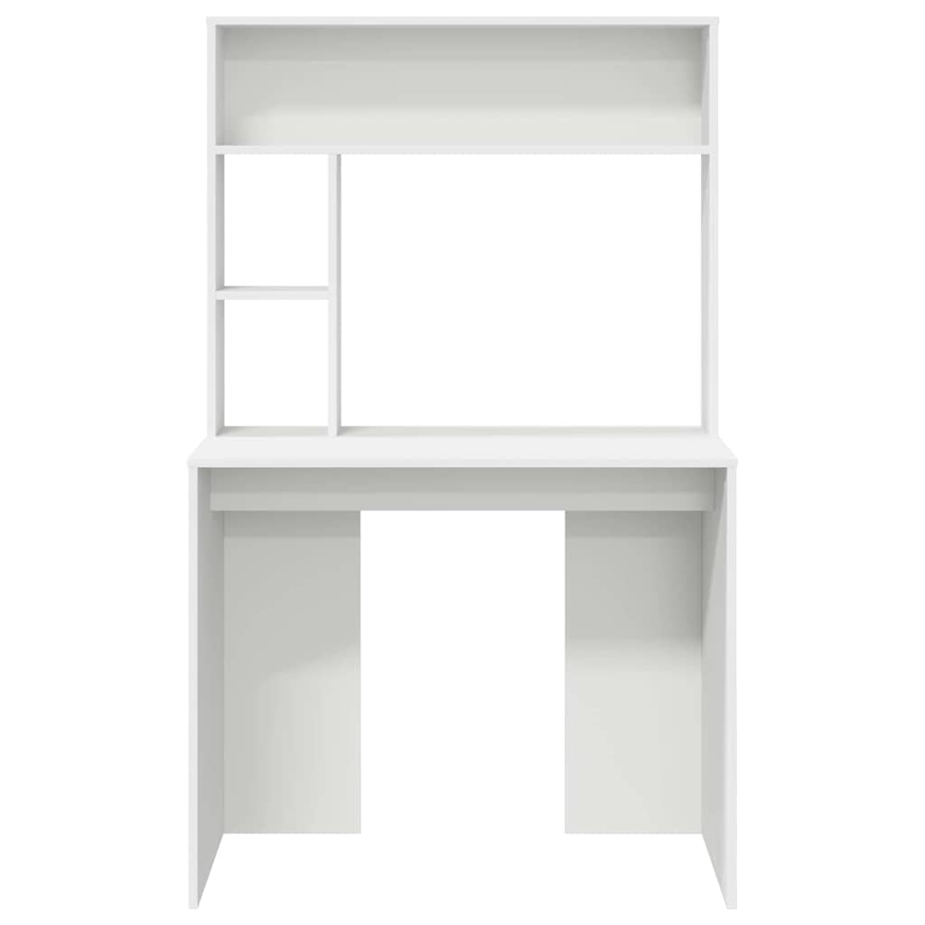 Escritorio Con Estante 91 X 50 X 149 Cm Madera De Ingeniería