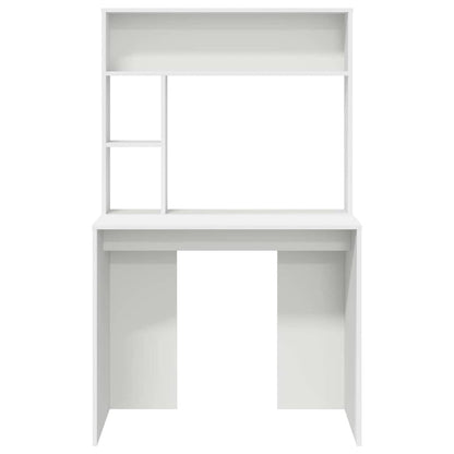 Escritorio Con Estante 91 X 50 X 149 Cm Madera De Ingeniería
