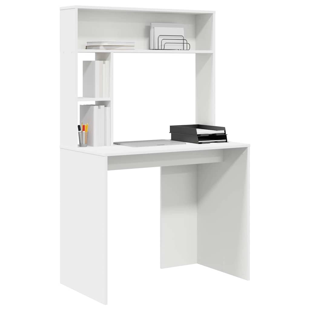 Escritorio Con Estante 91 X 50 X 149 Cm Madera De Ingeniería