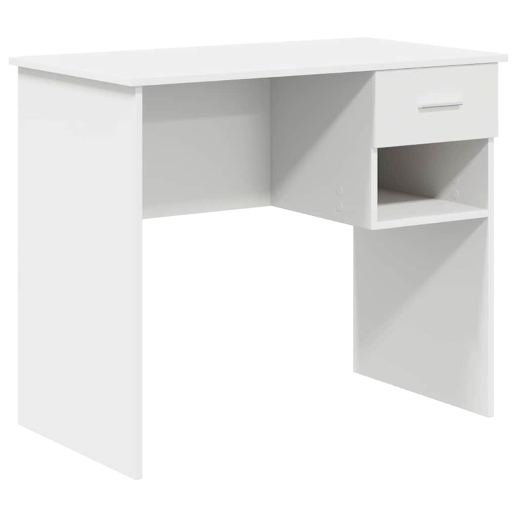 Escritorio Con Cajón 90 X 49 X 75 Cm Madera De Ingeniería