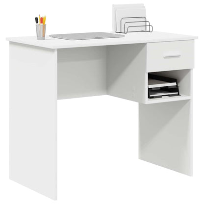 Escritorio Con Cajón 90 X 49 X 75 Cm Madera De Ingeniería