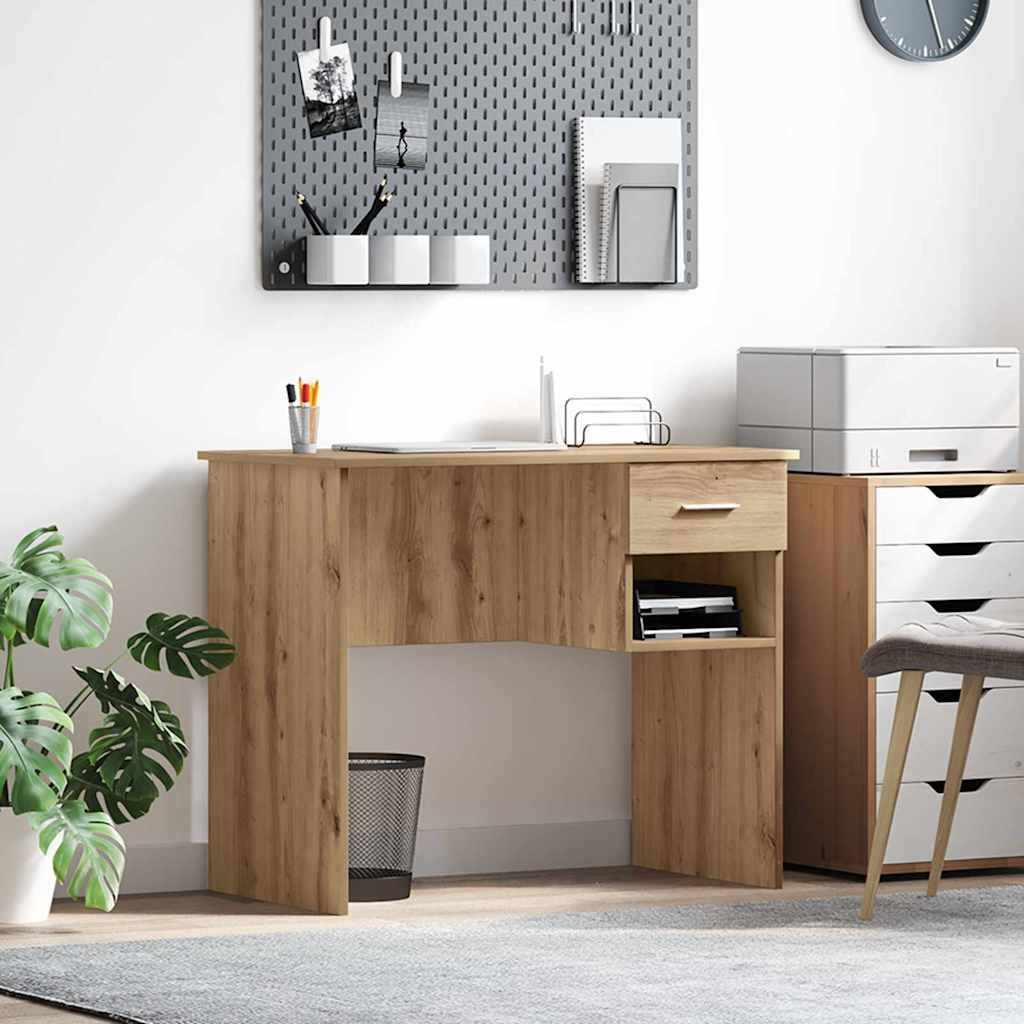 Escritorio Madera De Ingeniería 90 X 49 X 75 Cm