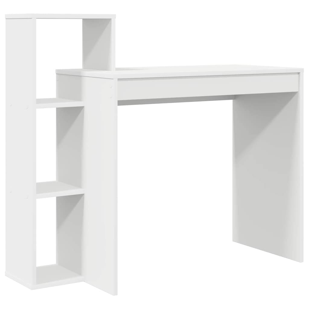 Escritorio Con Estante 100 X 40 X 90 Cm Madera De Ingeniería
