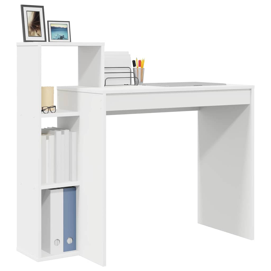 Escritorio Con Estante 100 X 40 X 90 Cm Madera De Ingeniería