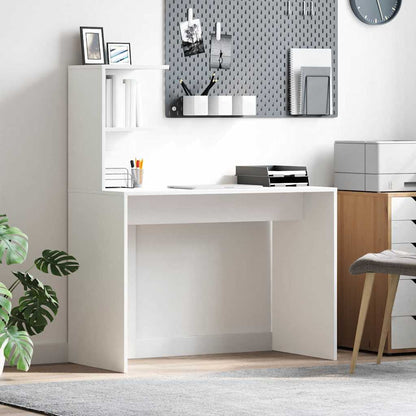 Escritorio Con Estante 102 X 50 X 124 Cm Madera De Ingeniería