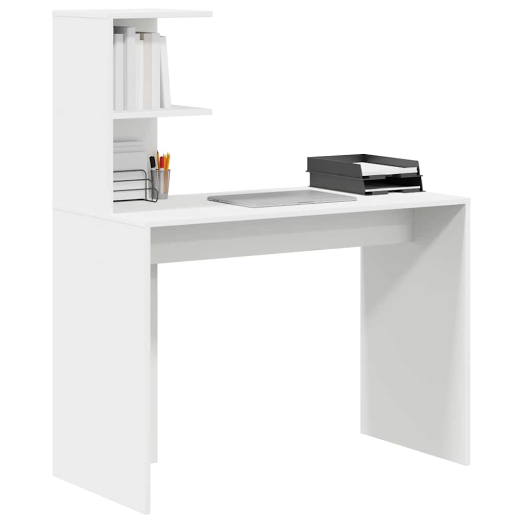 Escritorio Con Estante 102 X 50 X 124 Cm Madera De Ingeniería