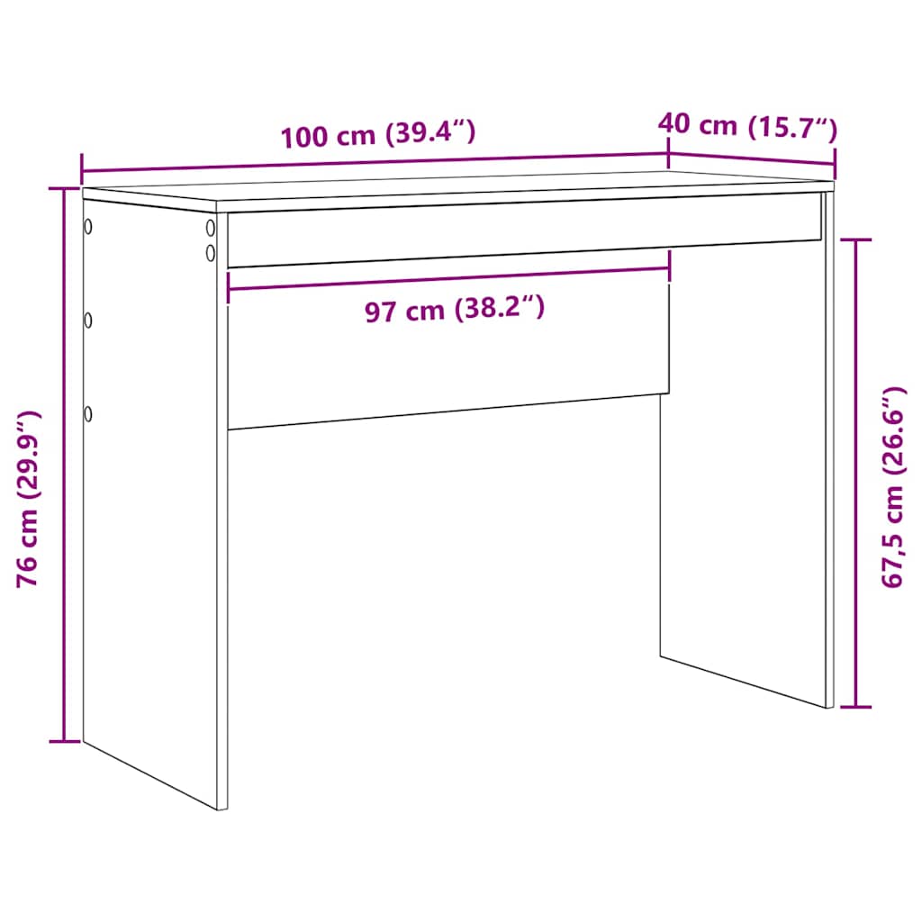 Escritorio 100 X 40 X 76 Cm
