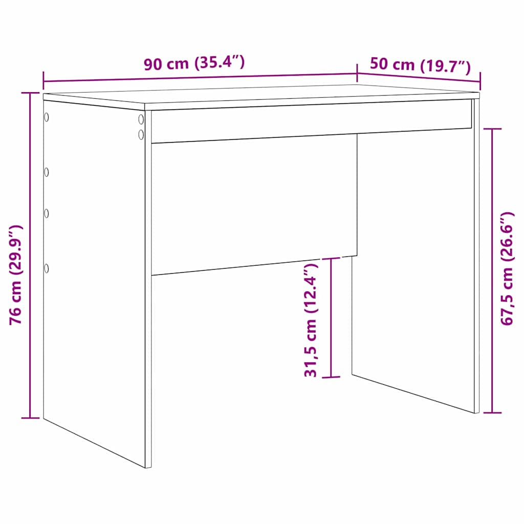 Escritorio 90 X 50 X 76 Cm
