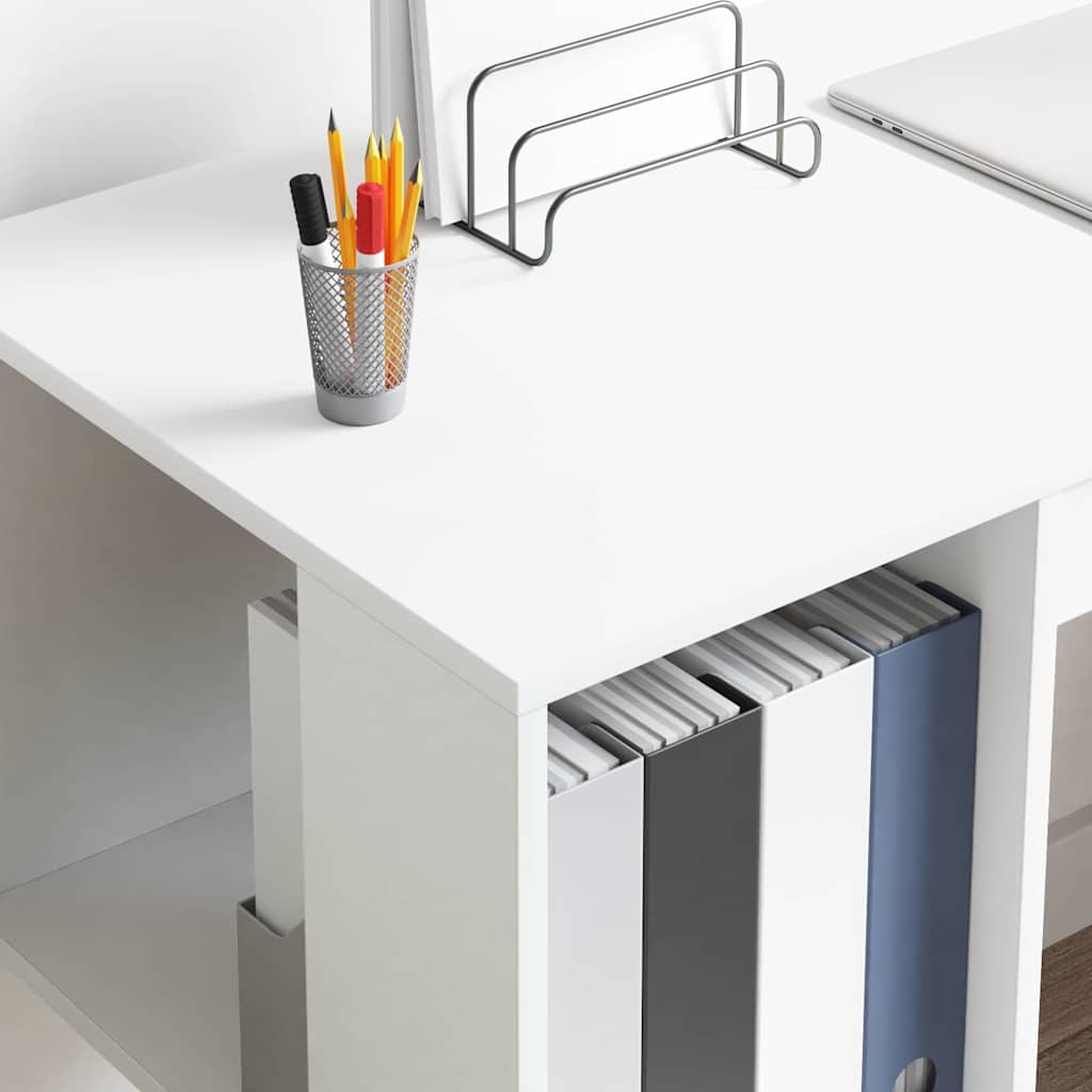 Escritorio Con Estante 130 X 50.5 X 75 Cm Madera De Ingeniería