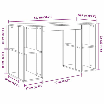 Escritorio 130 X 50.5 X 75 Cm Madera De Ingeniería