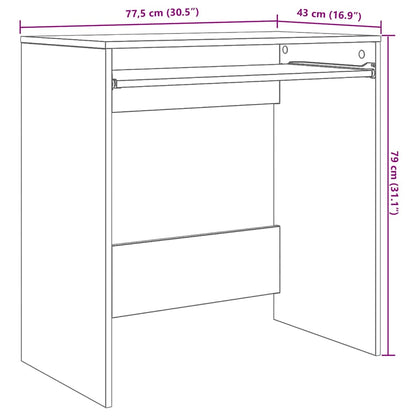 Escritorio 77.5 X 43 X 79 Cm Madera De Ingeniería