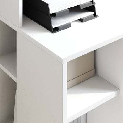 Escritorio Con Estante 90 X 48 X 101,5 Cm Madera De Ingeniería