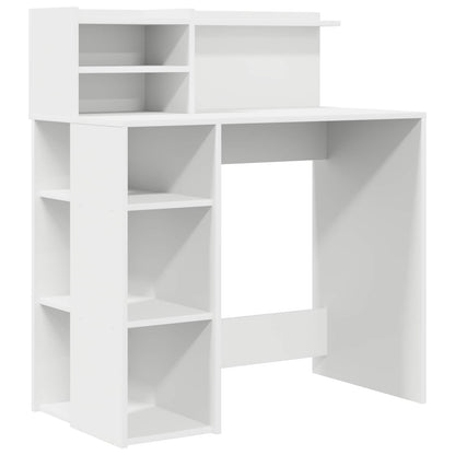 Escritorio Con Estante 90 X 48 X 101,5 Cm Madera De Ingeniería