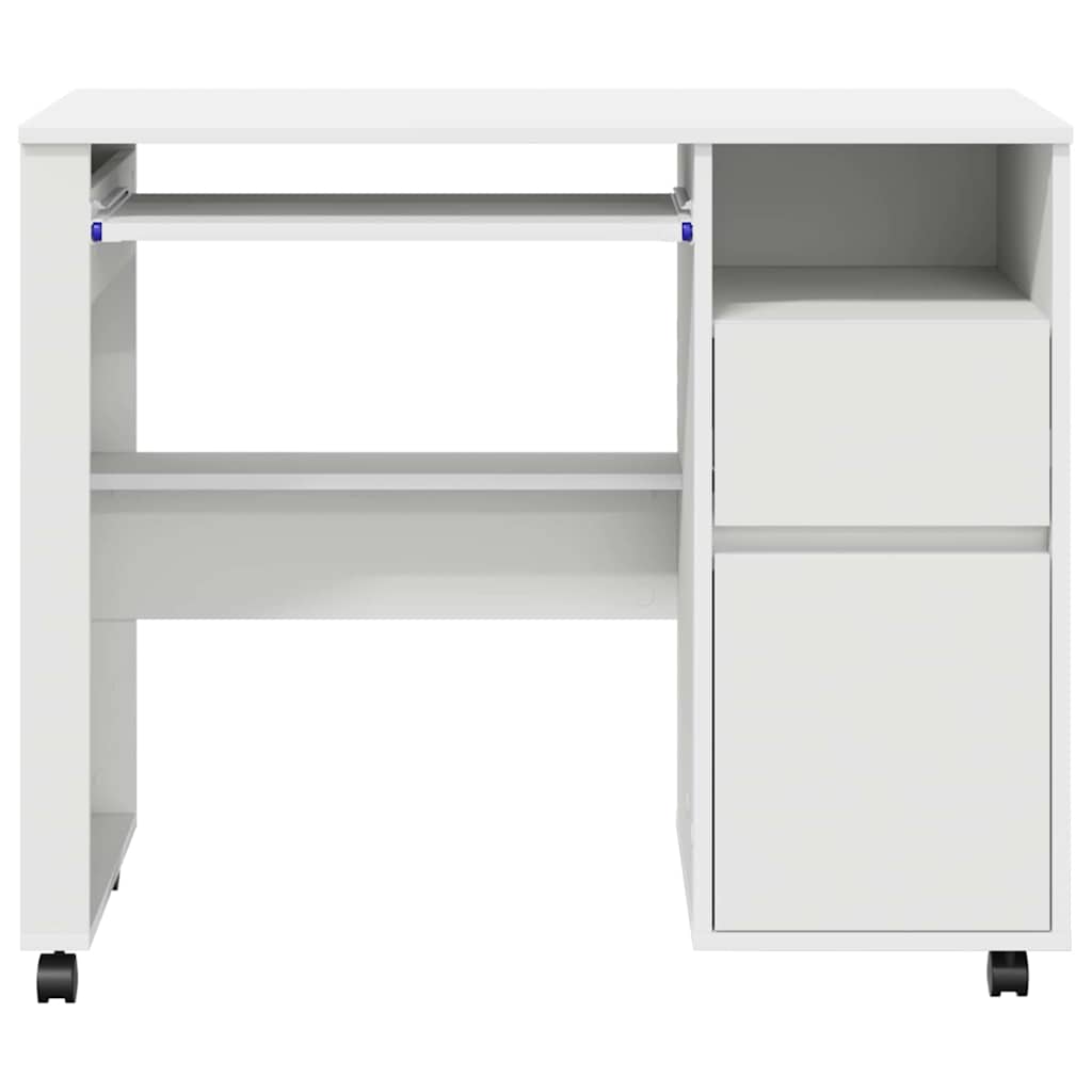 Escritorio Con Ruedas 91 X 50 X 77 Cm Madera De Ingeniería