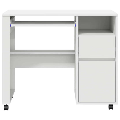 Escritorio Con Ruedas 91 X 50 X 77 Cm Madera De Ingeniería