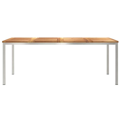Mesa De Comedor Sólida Y Acero Inoxidable
