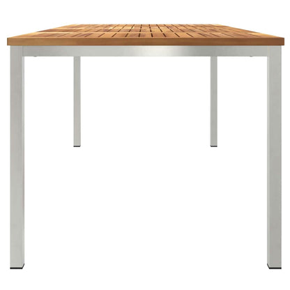 Mesa De Comedor Sólida Y Acero Inoxidable