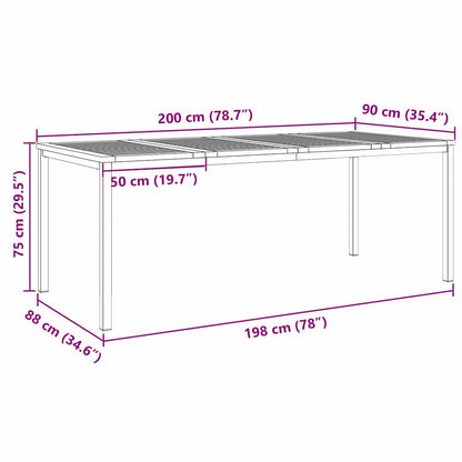 Mesa De Comedor Sólida Y Acero Inoxidable