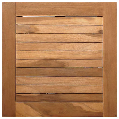 Tumbona Con Cojín 1-Persona 2 Pcs Marrón Madera De Teca Maciza