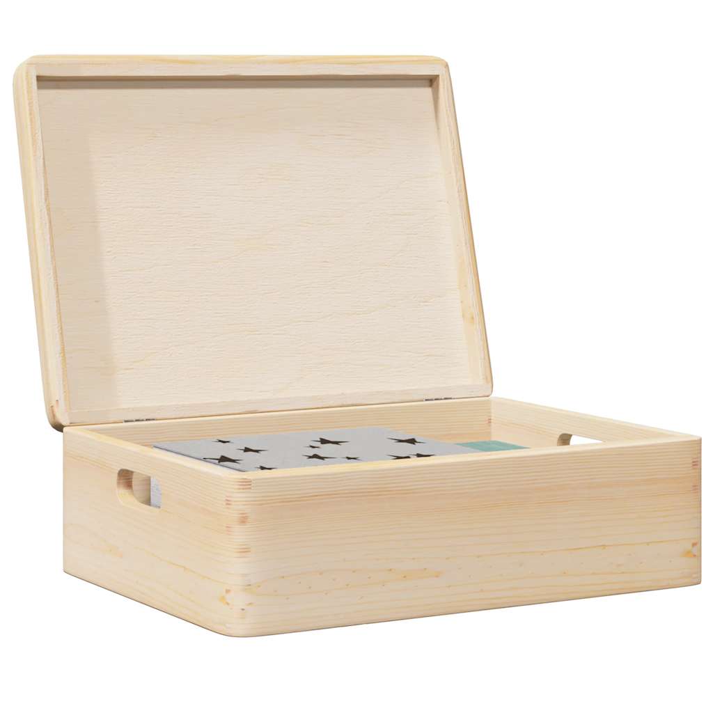 Caja De Madera Madera Maciza Pino Negra