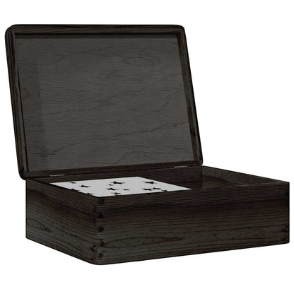 Caja De Madera Madera Maciza Pino Negra