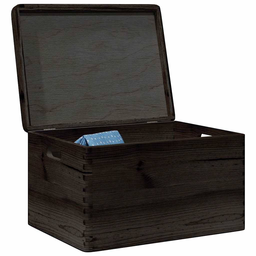 Caja De Madera Madera Maciza Pino Negra