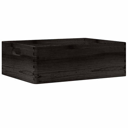 Caja De Madera Madera Maciza Pino Negra