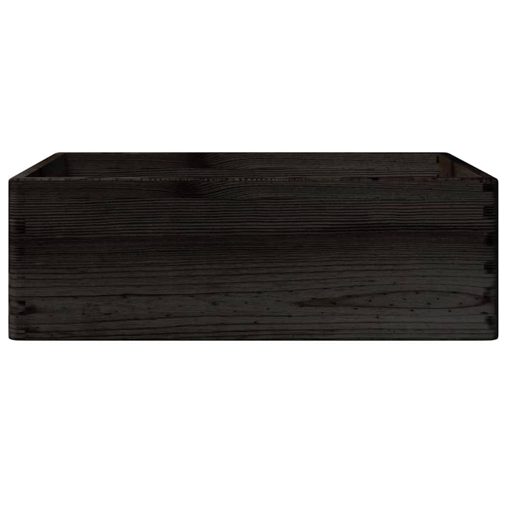 Caja De Madera Madera Maciza Pino Negra