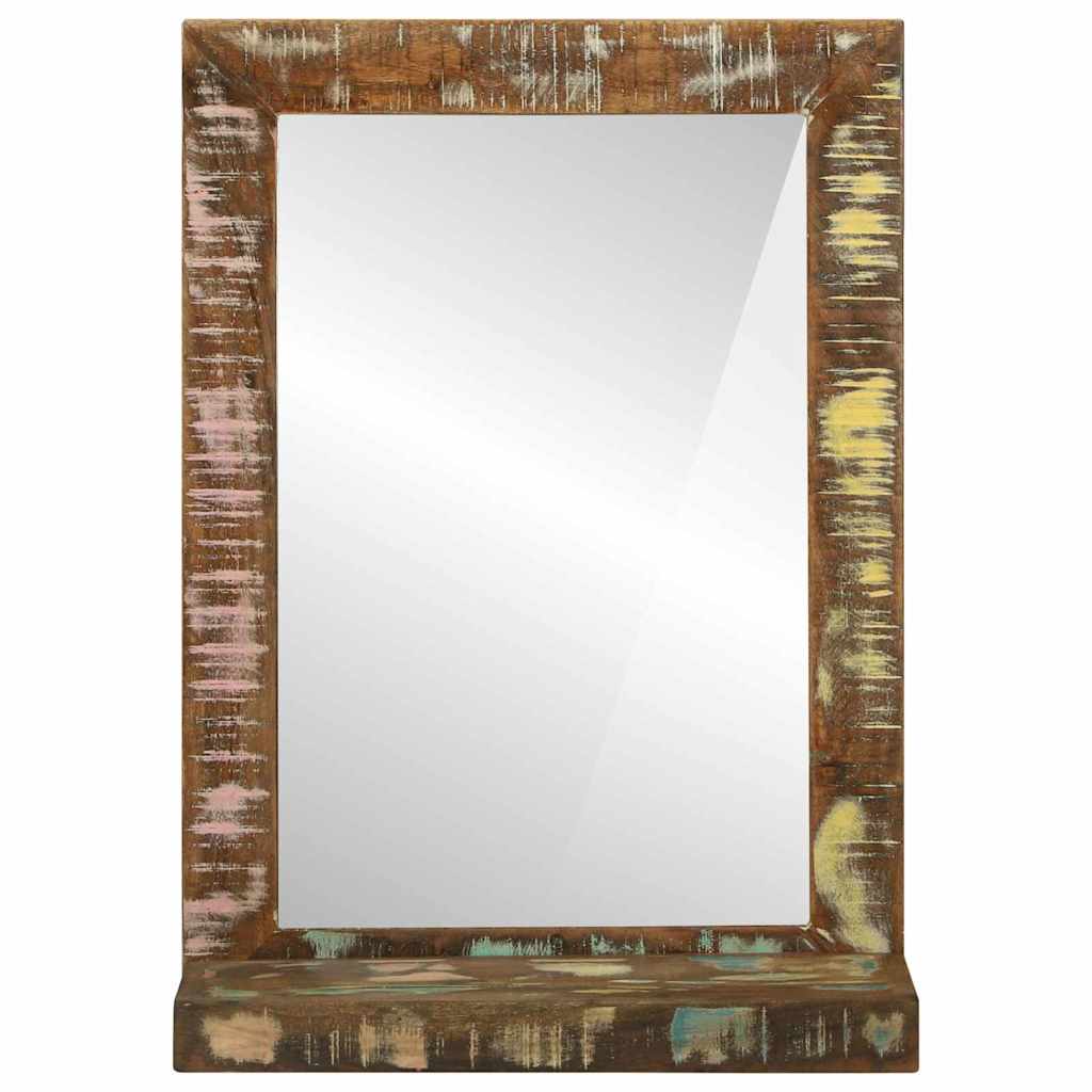 Espejo De Baño Marrón 50 X 22 X 70 Cm Madera Sólida Recuperada