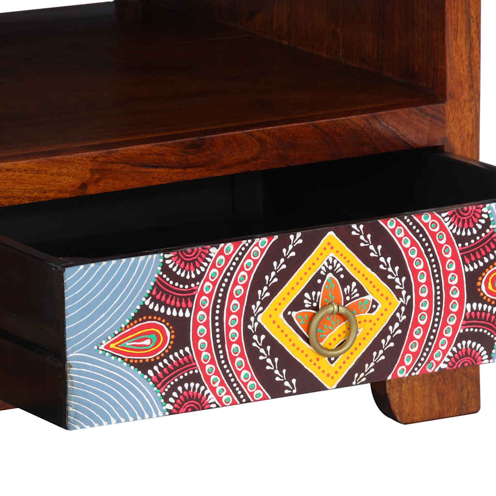 Mesa De Centro De Madera Maciza De Acacia 90X50X40 Cm