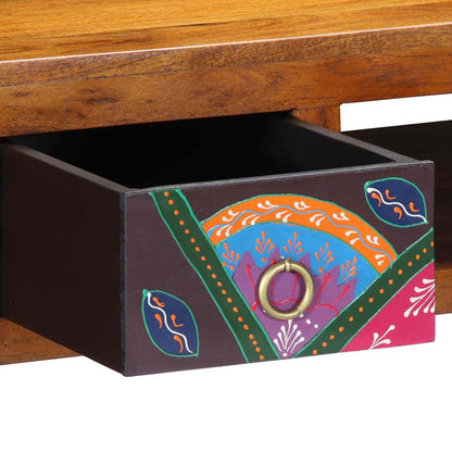 Escritorio Con Cajón Con Almacenamiento Marrón 110 X 50 X 73 Cm